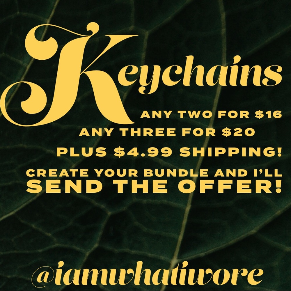 **ALL KEYCHAINS 2 for $16 or 3 for $20!!**